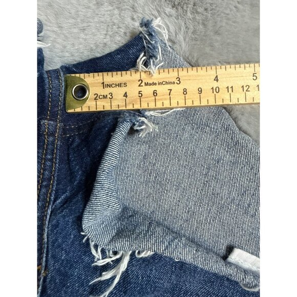 Abercrombie & Fitch The Mom Short High Rise 33/16 Curve Love Med Wash Cut Offs - Picture 5 of 8